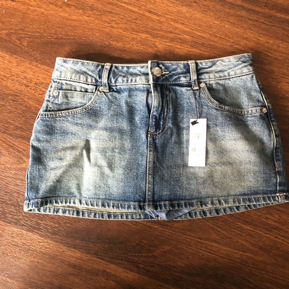 Garage jean micro Skort Womens S Blue Denim Casual